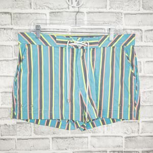 MR TURK Men's stripe Swim Trunks lined size 34 3' inseam